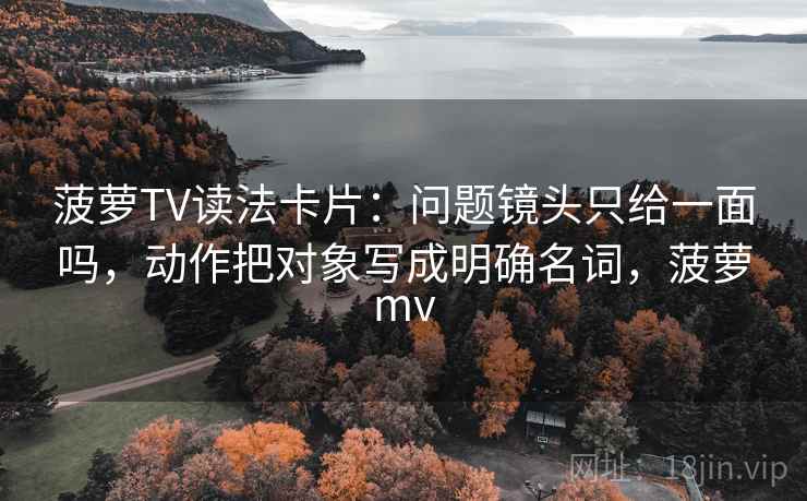 菠萝TV读法卡片：问题镜头只给一面吗，动作把对象写成明确名词，菠萝mv